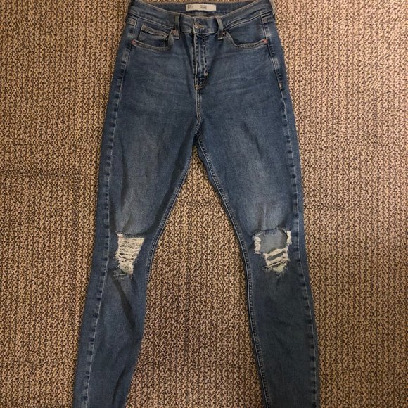 Topshop Ripped Knee Jamie Jeans - Picture 2 of 4